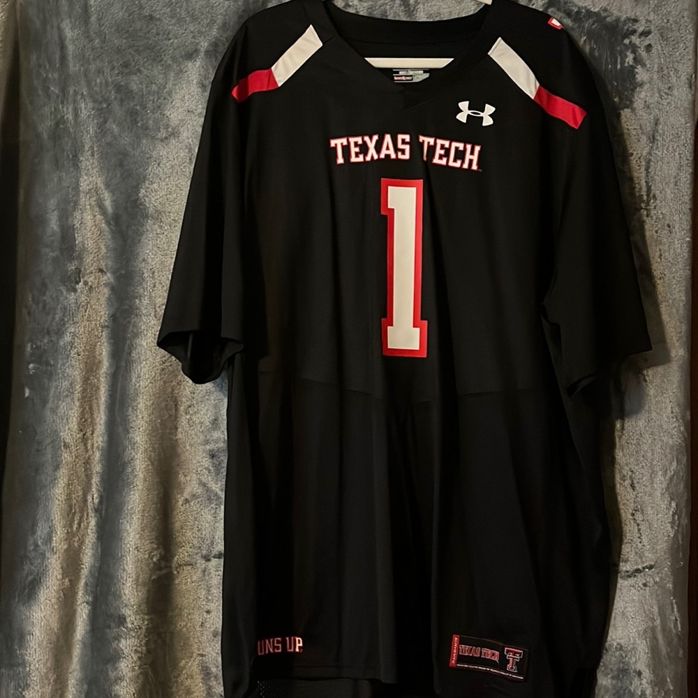 Black Texas Tech  football Jersey #1